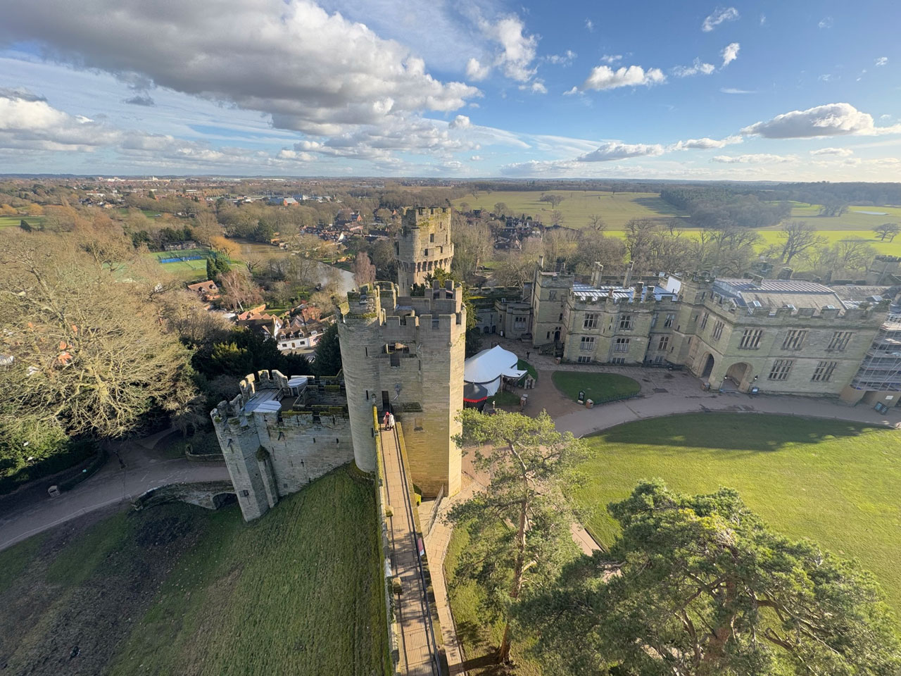 Warwick castle view from tower 2